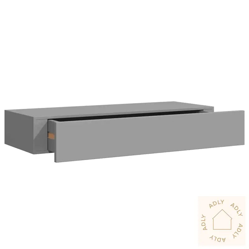 Veggmonterte Skuffehyller 2 Stk Grå 60X23,5X10 Cm Mdf