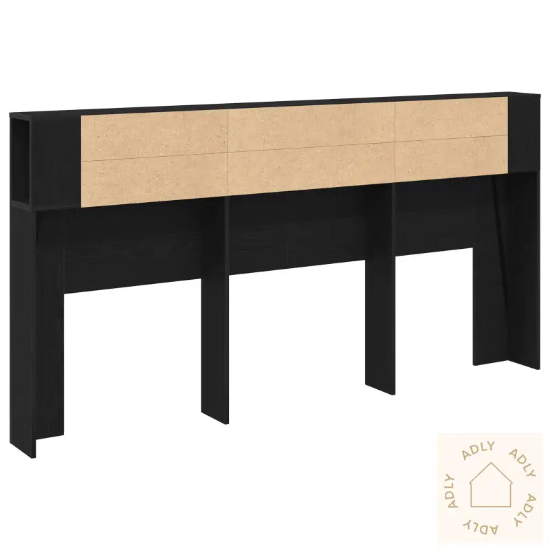 Hodegjerde Kabinett Svart Eik 200X18,5X104,5 Cm