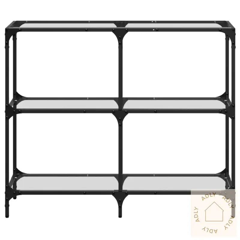 Konsollbord Med Gjennomsiktig Glassplate 98X30X81 Cm Stål