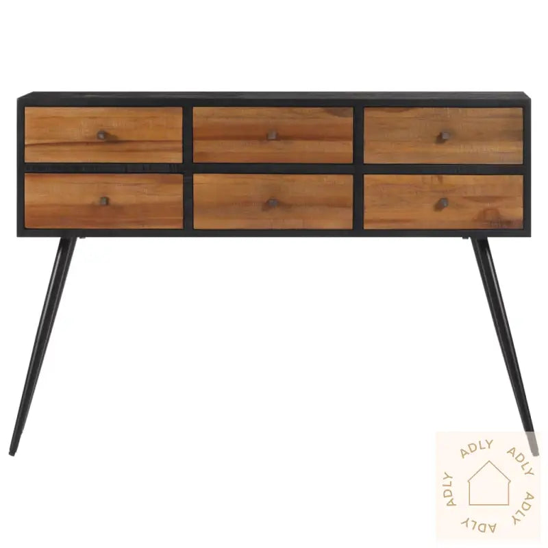 Konsollbord Med Skuffer 116X30X76 Cm Gjenvunnet Heltre Teak