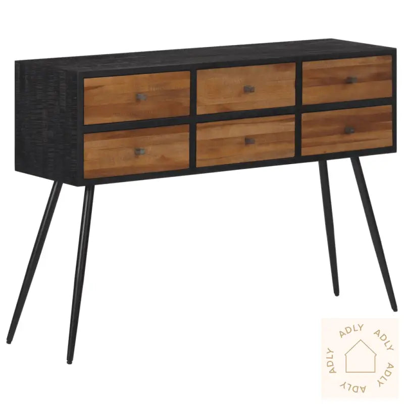 Konsollbord Med Skuffer 116X30X76 Cm Gjenvunnet Heltre Teak