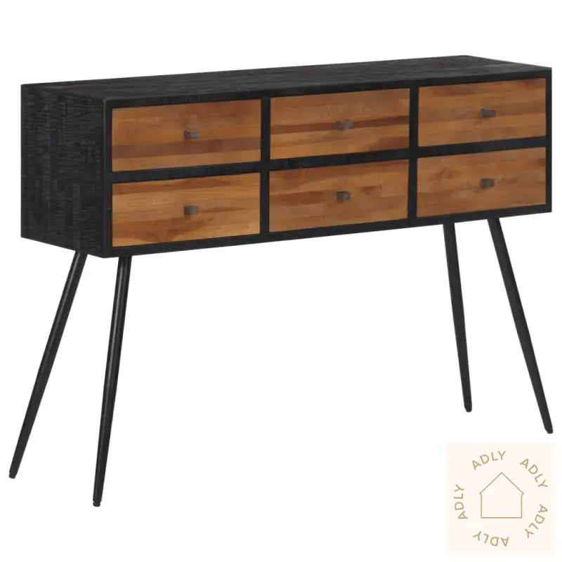 Konsollbord Med Skuffer 116X30X76 Cm Gjenvunnet Heltre Teak