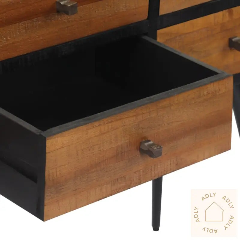 Konsollbord Med Skuffer 116X30X76 Cm Gjenvunnet Heltre Teak