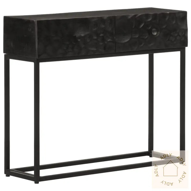 Konsollbord Svart 90X30X76 Cm Heltre Mango Og Jern