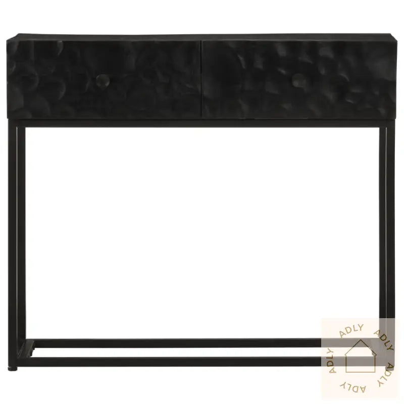 Konsollbord Svart 90X30X76 Cm Heltre Mango Og Jern