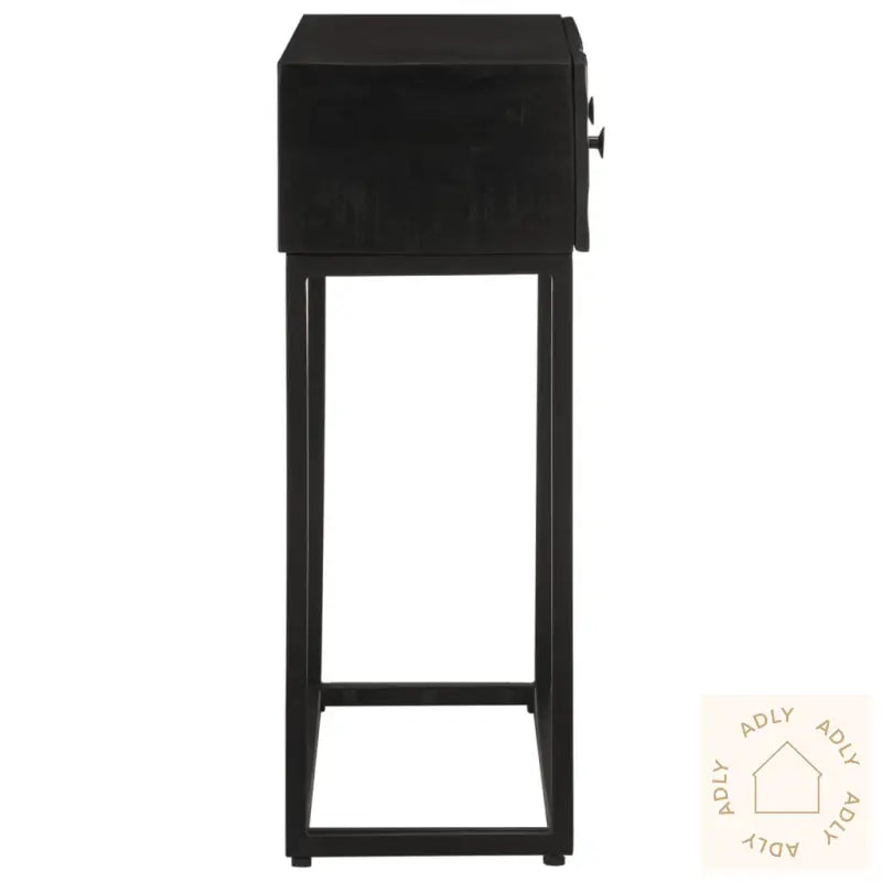 Konsollbord Svart 90X30X76 Cm Heltre Mango Og Jern