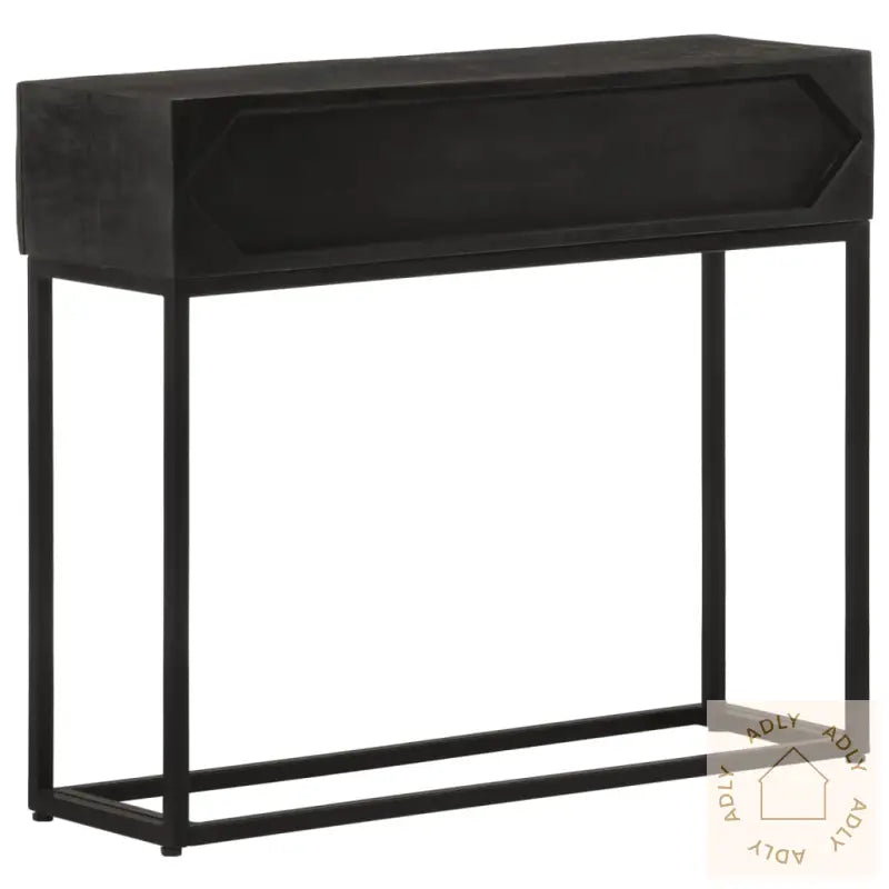 Konsollbord Svart 90X30X76 Cm Heltre Mango Og Jern