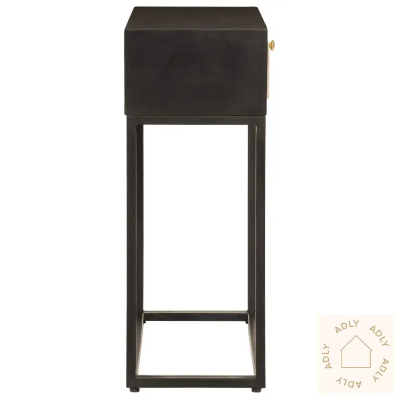 Konsollbord Svart 90X30X76 Cm Heltre Mango Og Jern