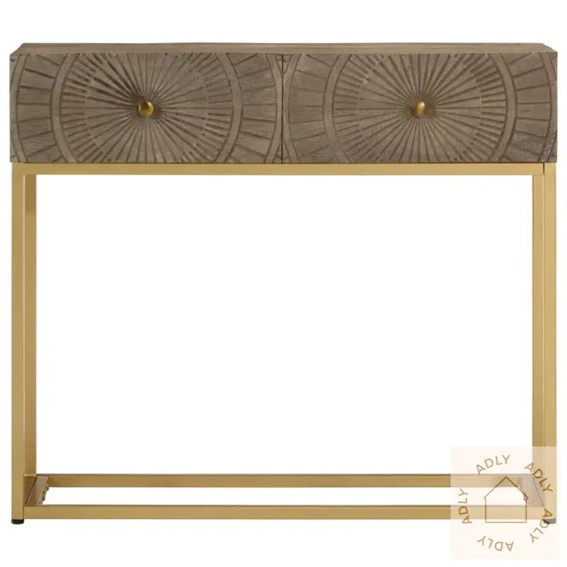 Konsollbord 90X30X76 Cm Heltre Mango Og Jern