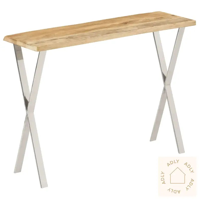 Konsollbord Med Naturlig Kant 105X33X76 Cm Heltre Mango