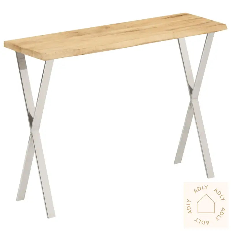 Konsollbord Med Naturlig Kant 105X33X76 Cm Heltre Mango