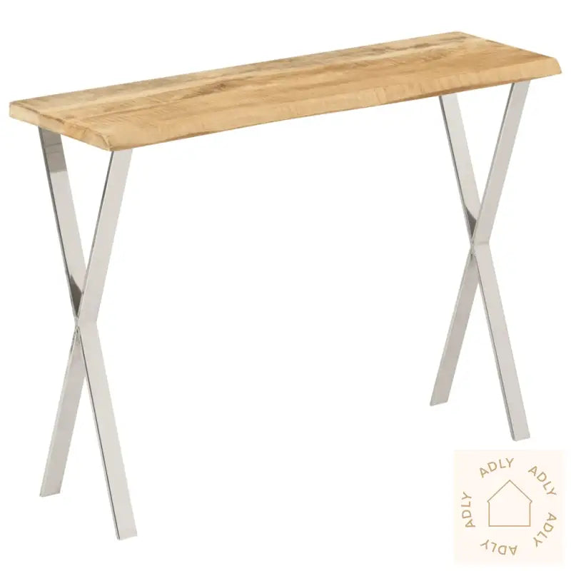 Konsollbord Med Naturlig Kant 105X33X76 Cm Heltre Mango