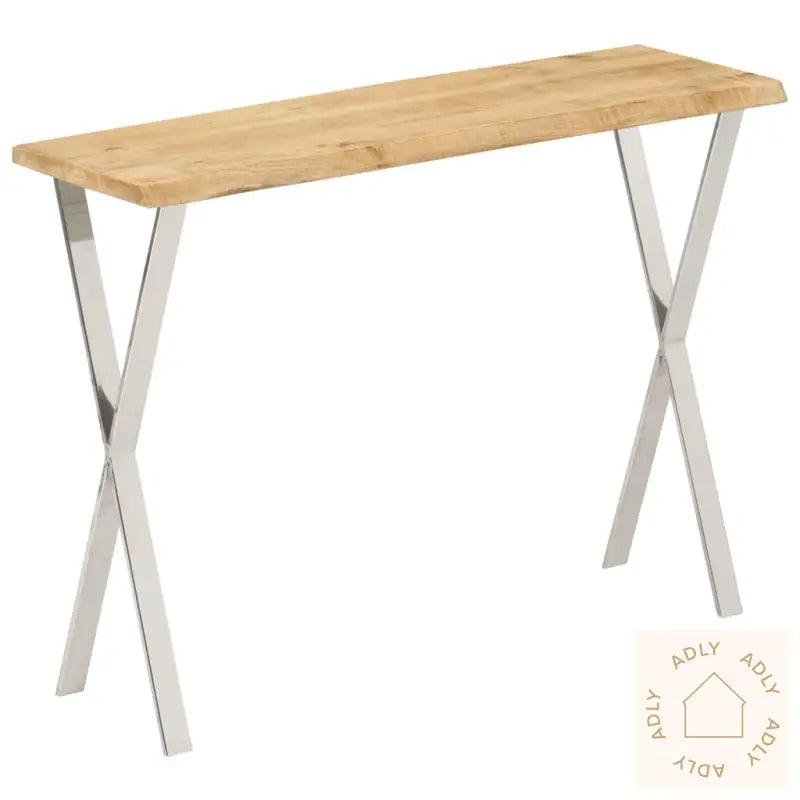 Konsollbord Med Naturlig Kant 105X33X76 Cm Heltre Mango