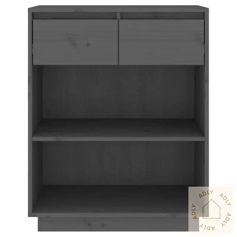 Konsollskap Grå 60X34X75 Cm Heltre Furu