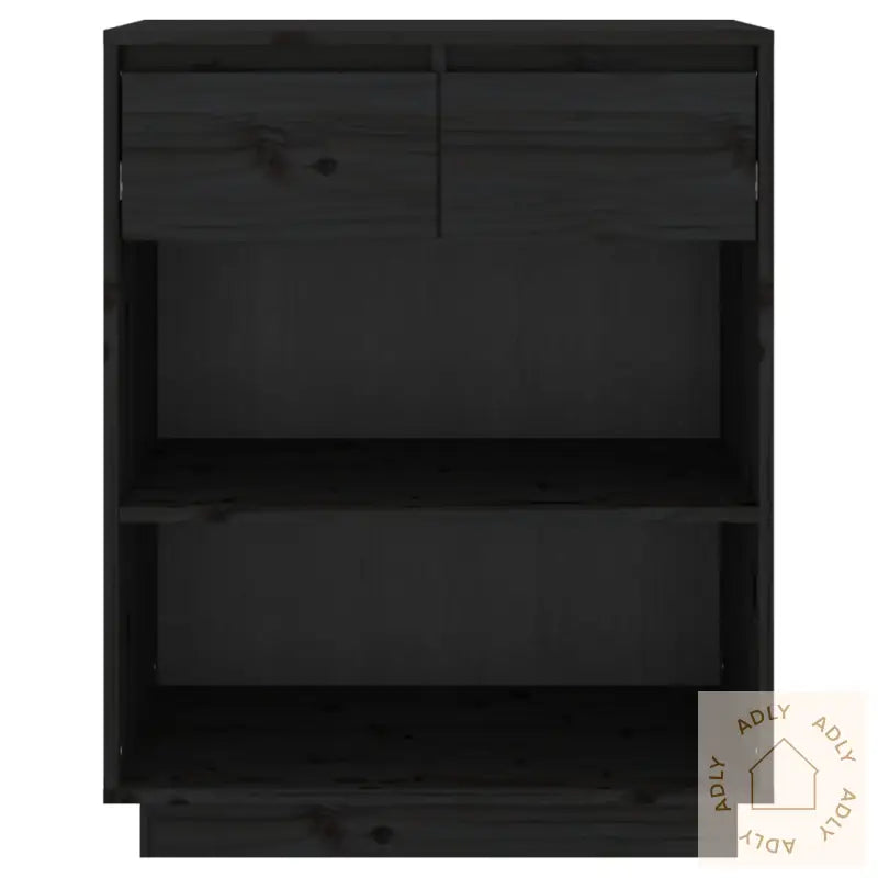 Konsollskap Svart 60X34X75 Cm Heltre Furu