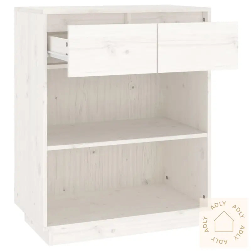 Konsollskap Hvit 60X34X75 Cm Heltre Furu