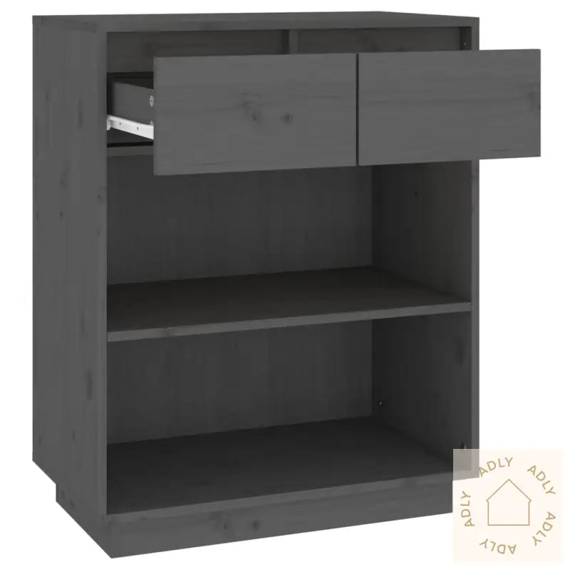 Konsollskap Grå 60X34X75 Cm Heltre Furu