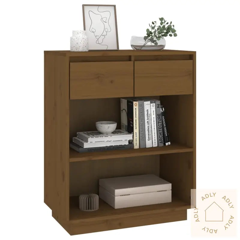 Konsollskap Honningbrun 60X34X75 Cm Heltre Furu