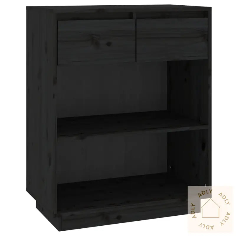 Konsollskap Svart 60X34X75 Cm Heltre Furu