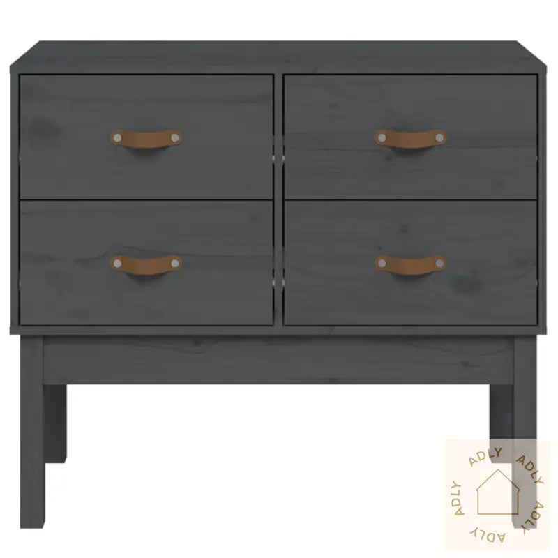 Konsollskap Grå 90X40X78 Cm Heltre Furu