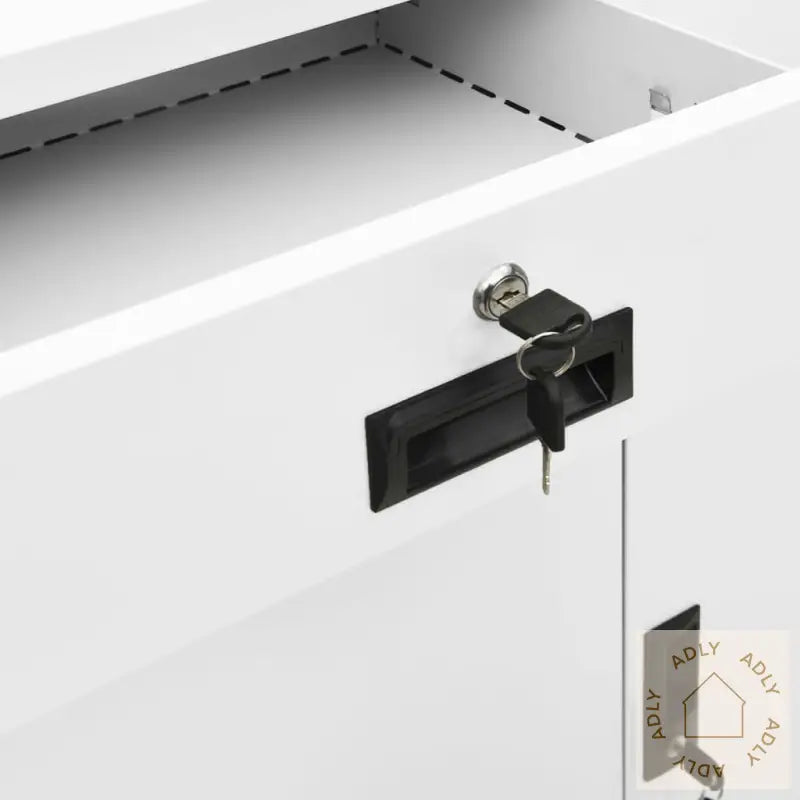 Kontorskap Hvit 90X40X102 Cm Stål