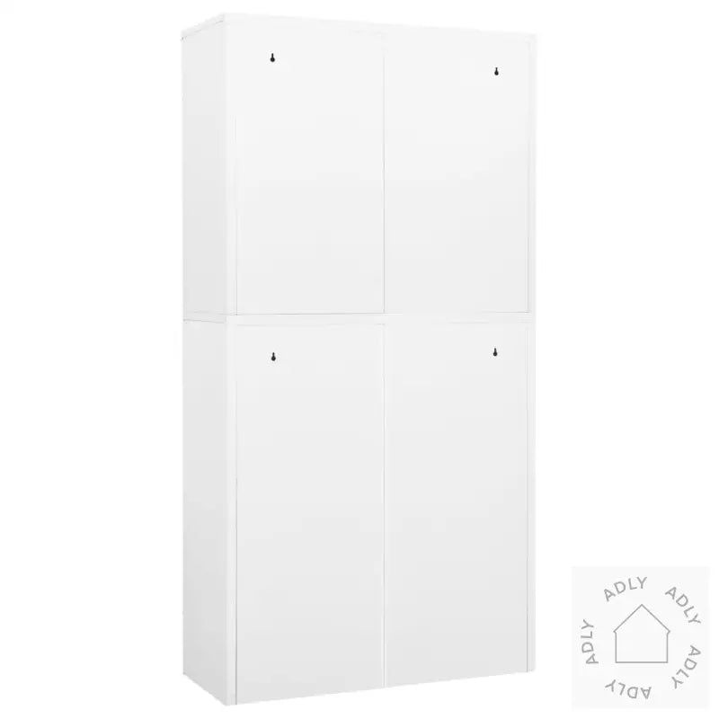 Kontorskap Hvit 90X40X180 Cm Stål