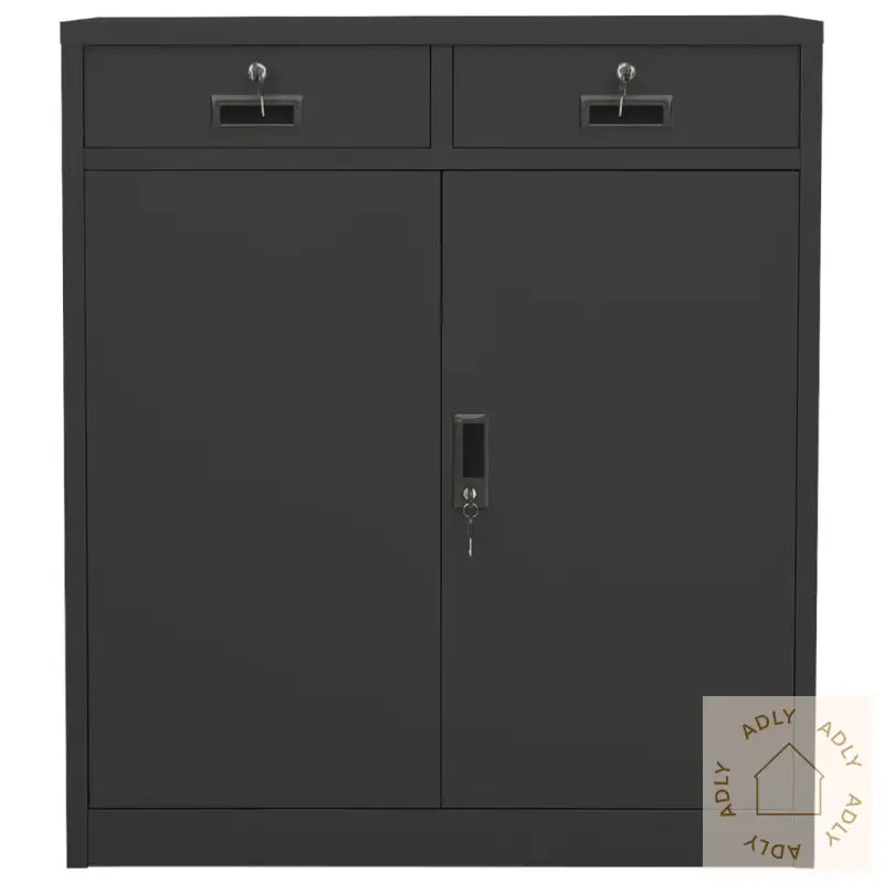 Kontorskap Antrasitt 90X40X102 Cm Stål