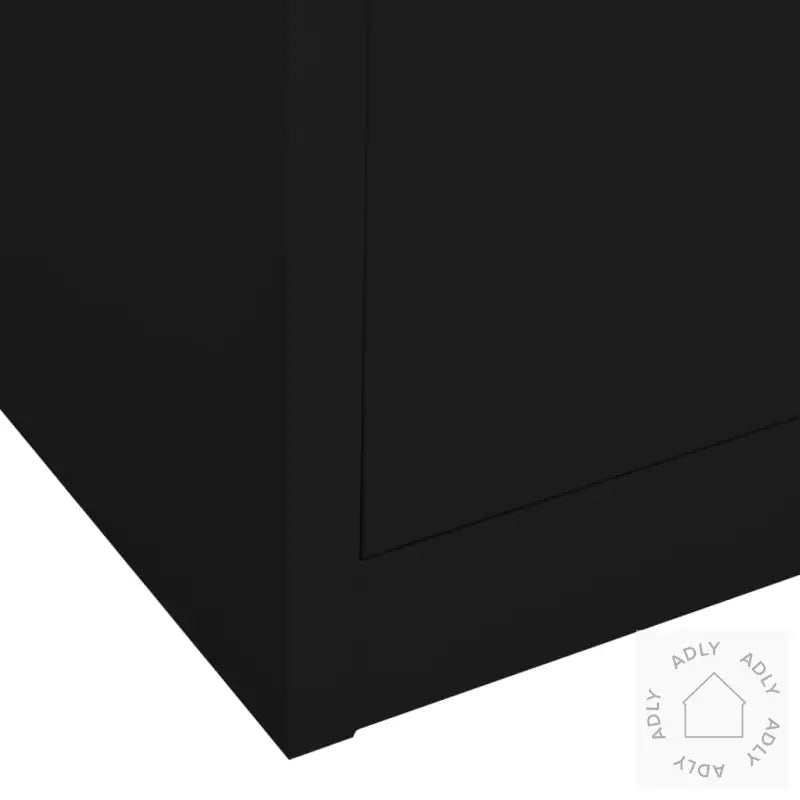 Kontorskap Svart 90X40X180 Cm Stål