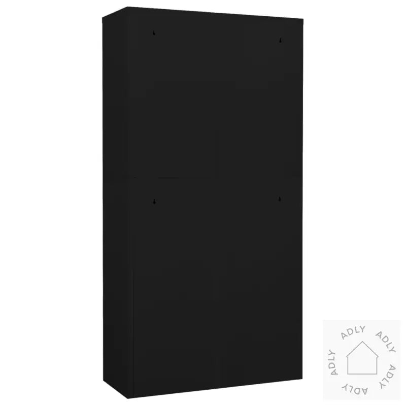 Kontorskap Svart 90X40X180 Cm Stål