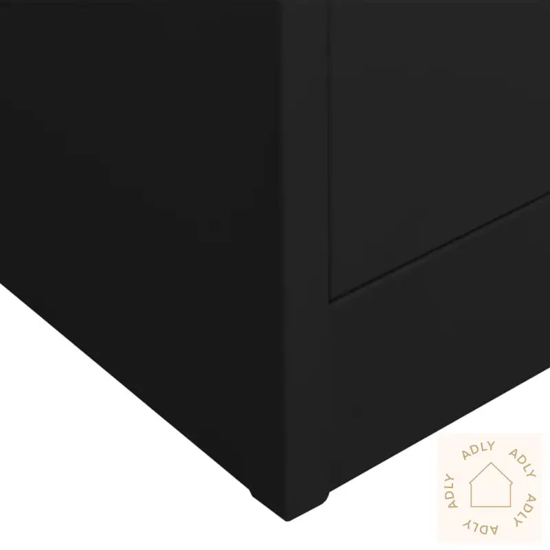 Kontorskap Svart 90X40X180 Cm Stål