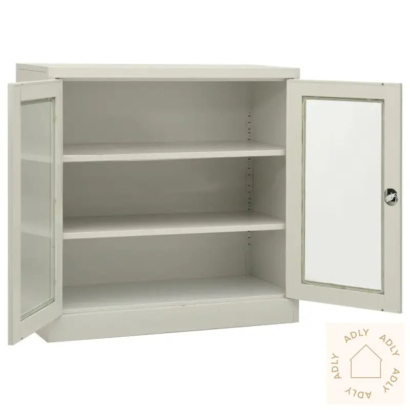 Kontorskap 90X40X90 Cm Stål Lysegrå