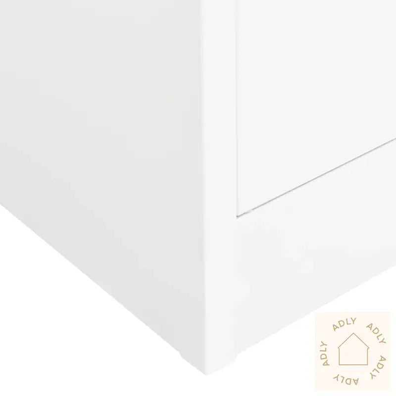 Kontorskap Hvit 90X40X180 Cm Stål