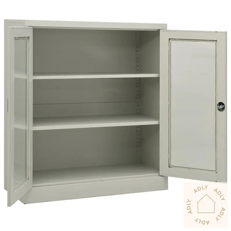 Kontorskap 90X40X105 Cm Stål Lysegrå