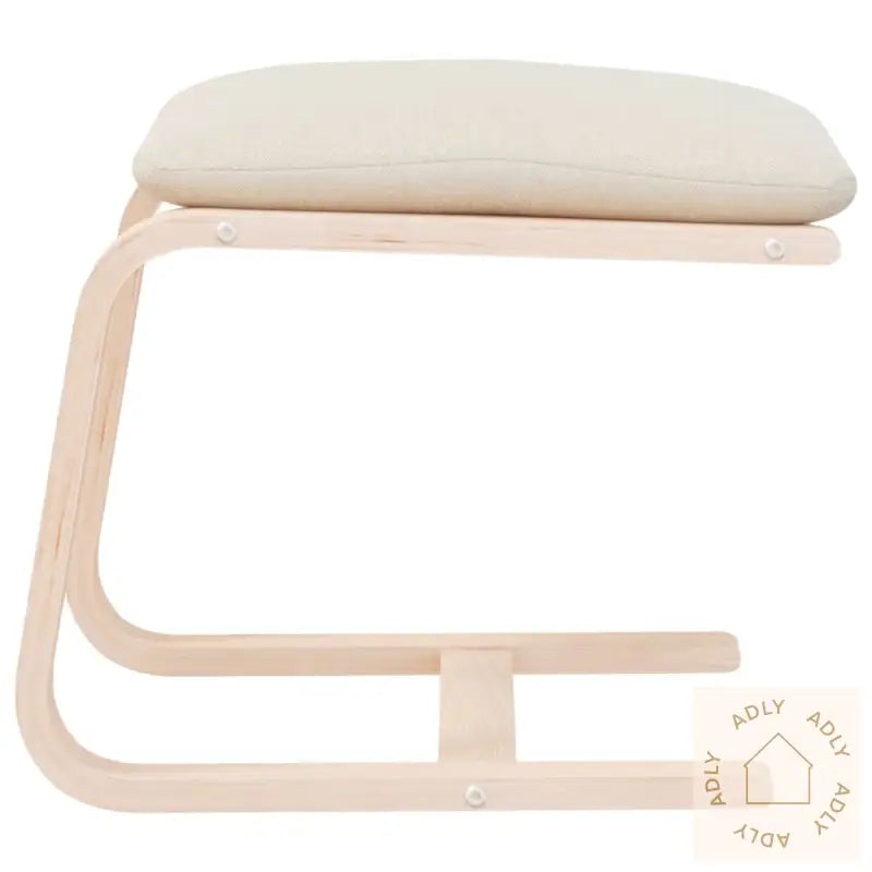 Fotskammel Kremhvit 51X41X40 Cm Stoff