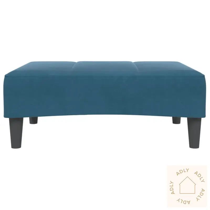 Fotskammel Blå 77X55X31 Cm Fløyel