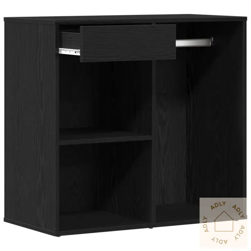 Svart Eike Kosmetisk Kabinett 80X40X75 Cm Laget Av Konstruert Tre