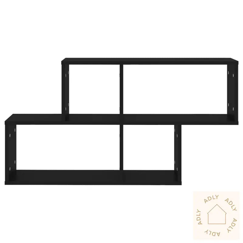 Vegghylle Svart 100X18X53 Cm Konstruert Tre