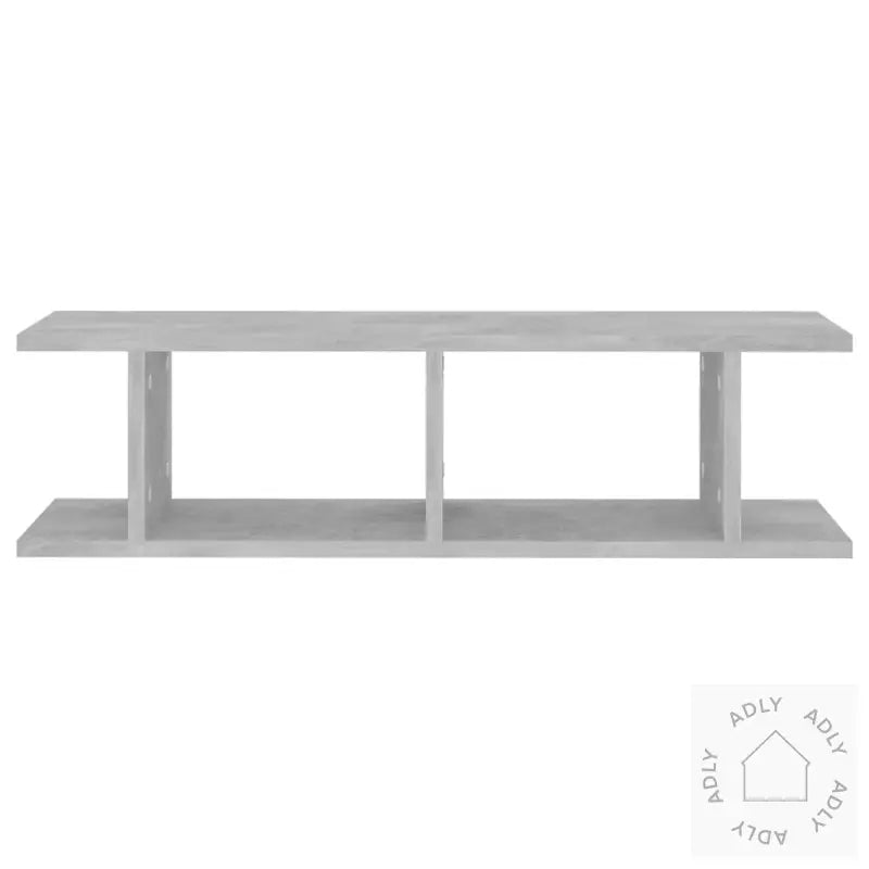 Vegghyller 2 Stk Betonggrå 75X18X20 Cm Konstruert Tre