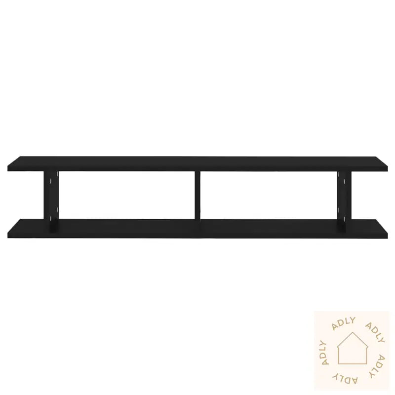 Vegghyller 2 Stk Svart 105X18X20 Cm Konstruert Tre