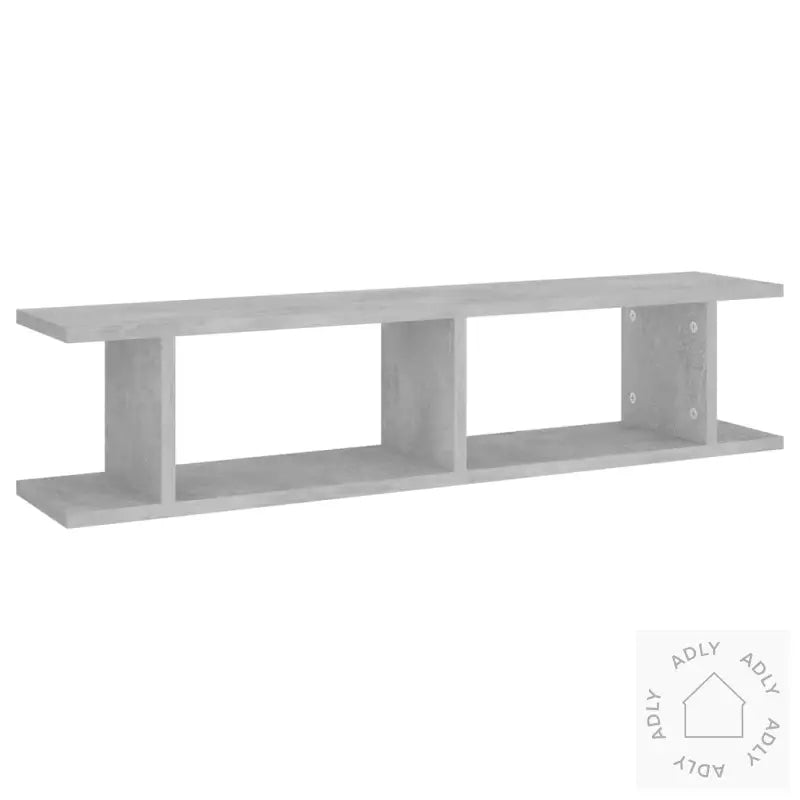 Vegghyller 2 Stk Betonggrå 90X18X20 Cm Konstruert Tre