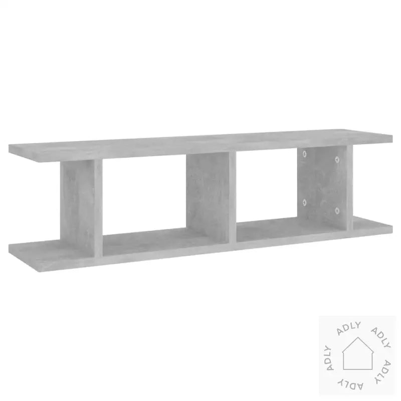 Vegghyller 2 Stk Betonggrå 75X18X20 Cm Konstruert Tre