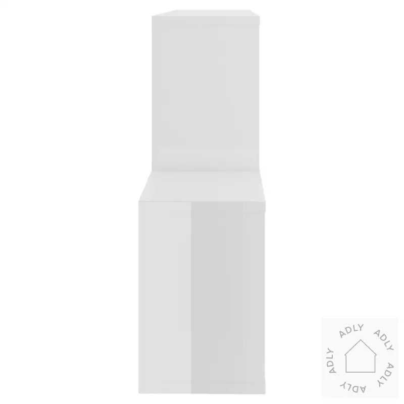 Vegghylle Høyglans Hvit 100X18X53 Cm Konstruert Tre