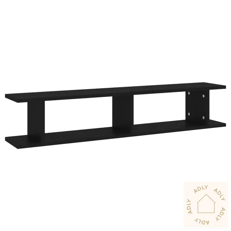 Vegghyller 2 Stk Svart 105X18X20 Cm Konstruert Tre