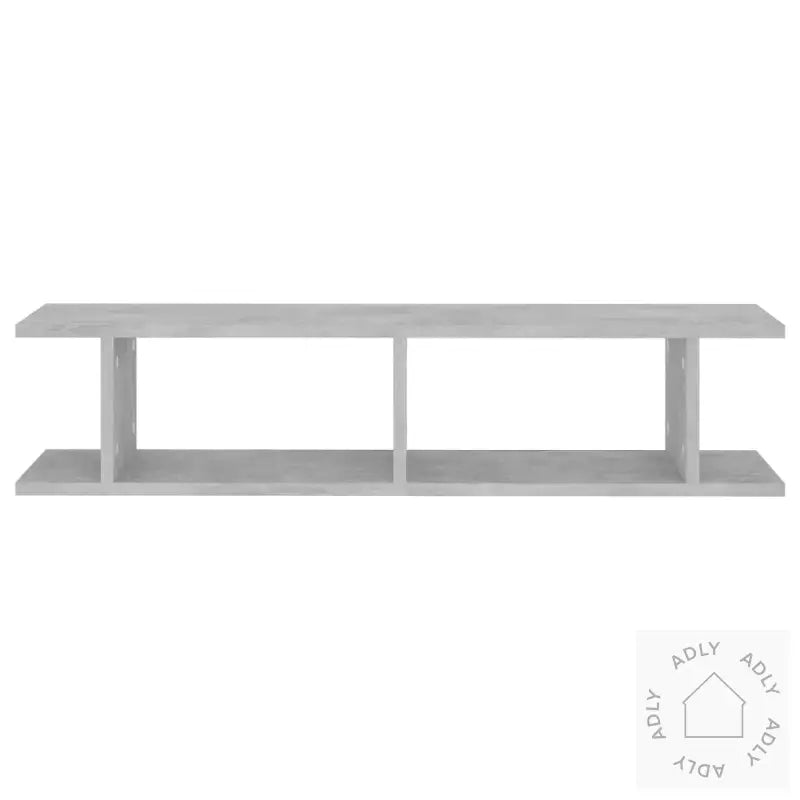 Vegghyller 2 Stk Betonggrå 90X18X20 Cm Konstruert Tre