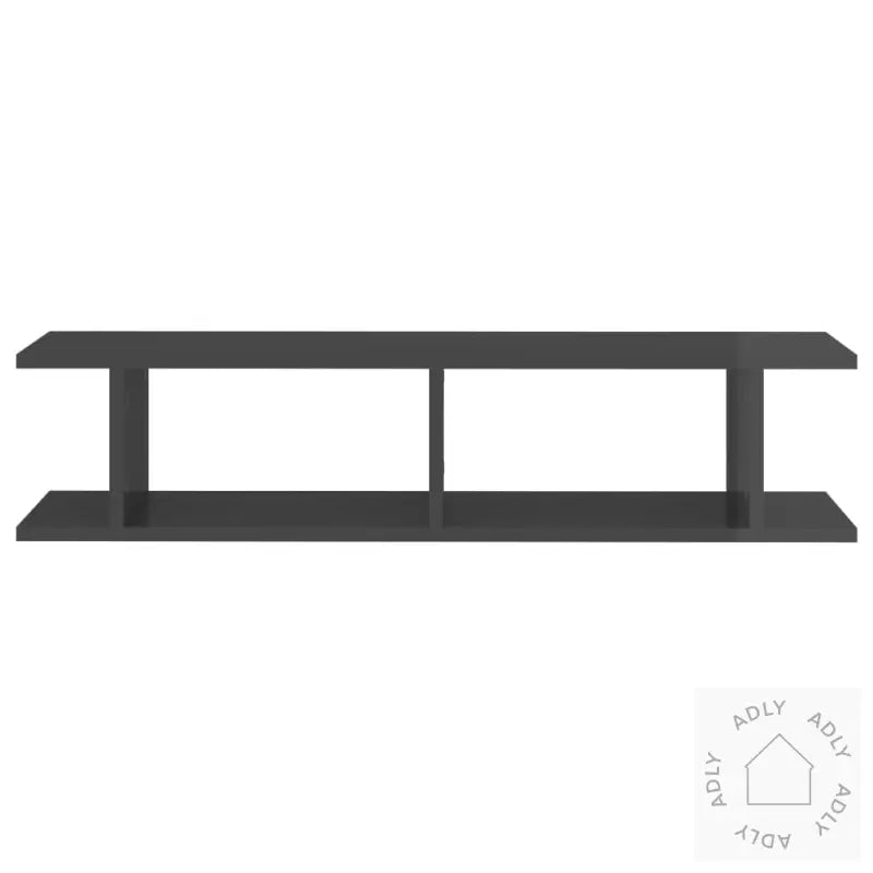 Vegghyller 2 Stk Høyglans Grå 90X18X20 Cm Konstruert Tre
