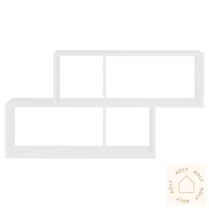 Vegghylle Hvit 100X18X53 Cm Konstruert Tre