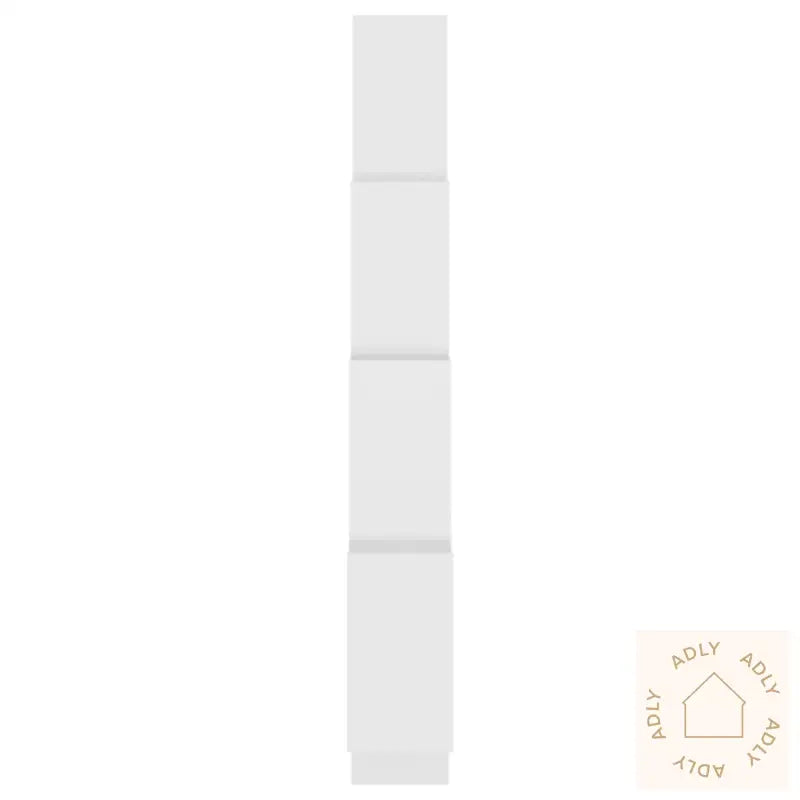 Kubeformet Vegghylle Hvit 90X15X119 Cm Sponplate