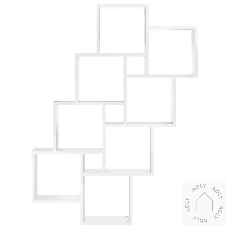 Kubeformet Vegghylle Hvit 90X15X119 Cm Sponplate