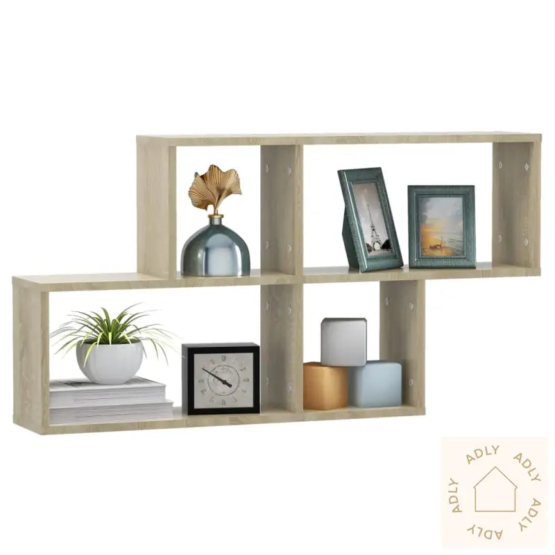 Vegghylle Sonoma Eik 100X18X53 Cm Konstruert Tre