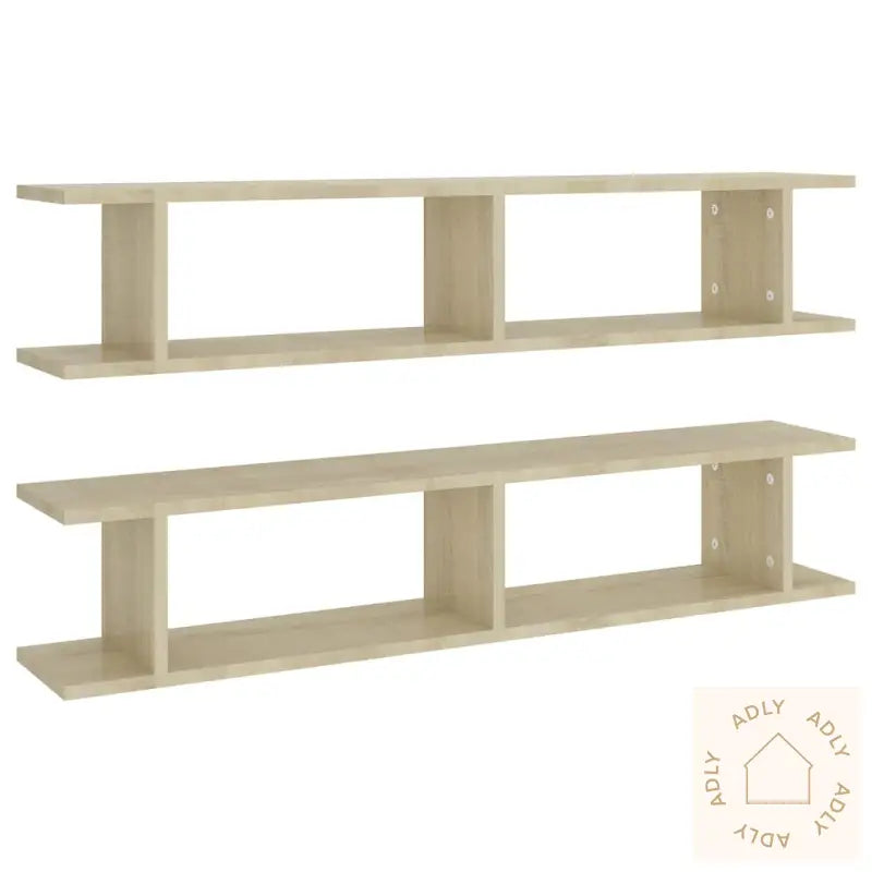 Vegghyller 2 Stk Sonoma Eik 105X18X20 Cm Konstruert Tre